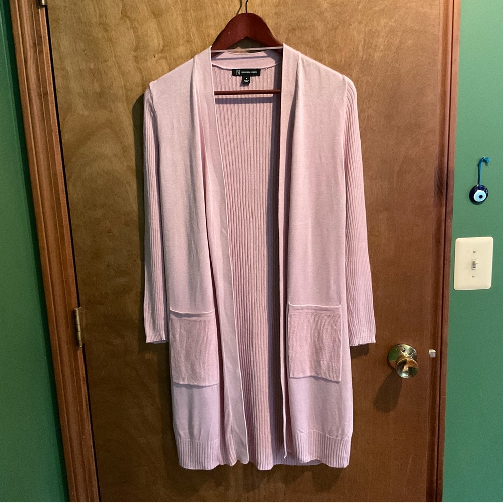 INC International Concepts Pink Longline Cardigan